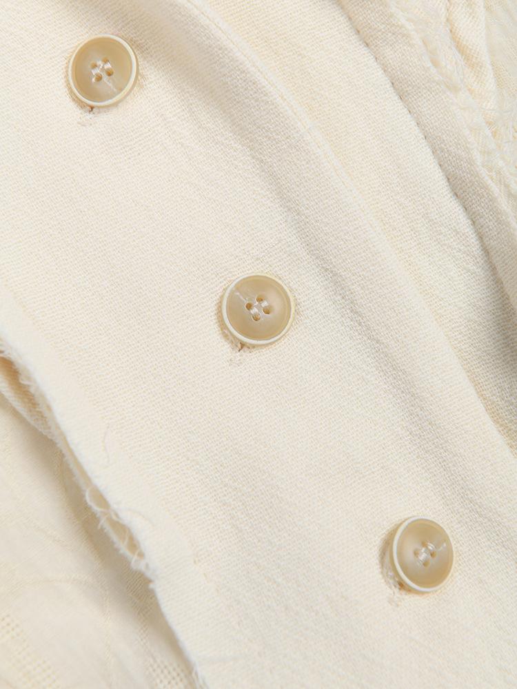 Casual Dresses SEQINYY Elegant Beige Dress Spring Autumn Fashion Design Women Runway High Street Linen Lapel Loose A-Line Midi