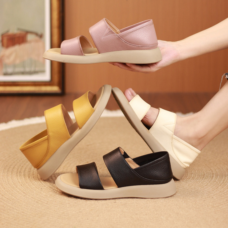 Sandals Summer Flat bottom Women Fashion Hollow Out Soft Sole Casual Beach Shoes for Sandalias De Mujer 230720