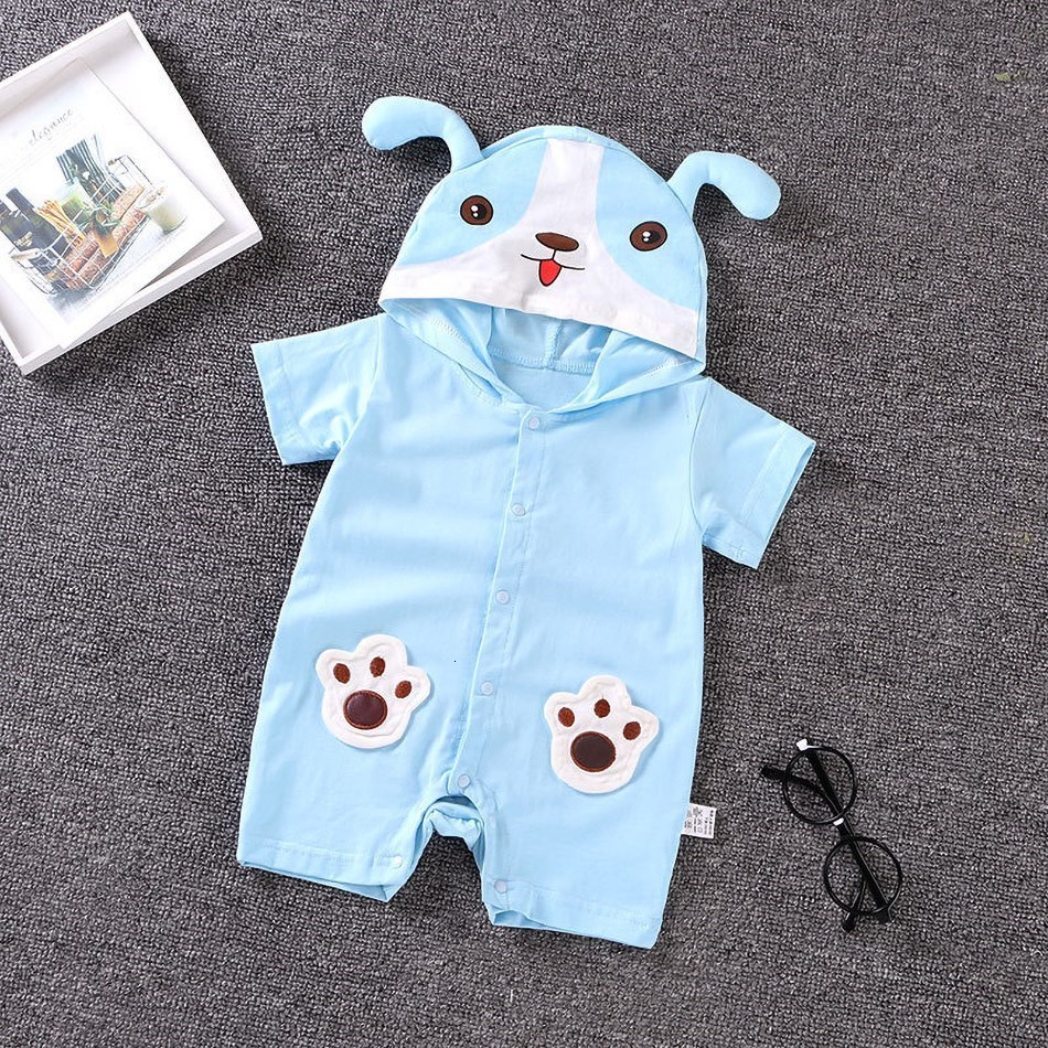 Rompers 3-24 Months Baby Clothes Kids Cartoon Romper Children Girls Boys Unisex Cute Sleepwear Summer Animal Costume Infant Pajamas 230720