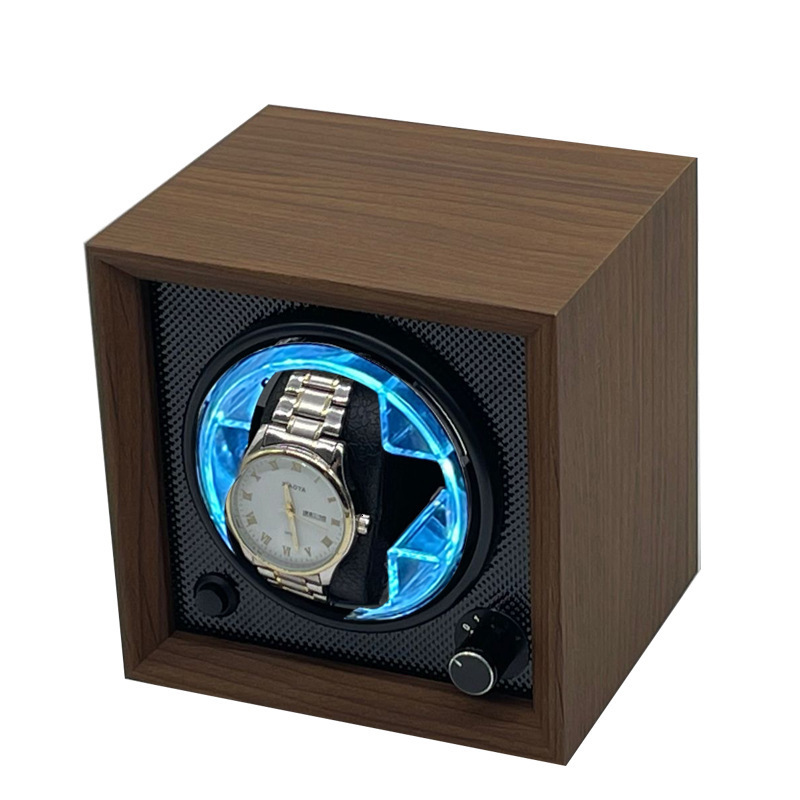Watch Boxes Cases Watch Winder For Automatic Watches Single Slots Storage Box Mechanical Watches Dustproof Antimagnetic Adjustment Mabuchi Motor 23071