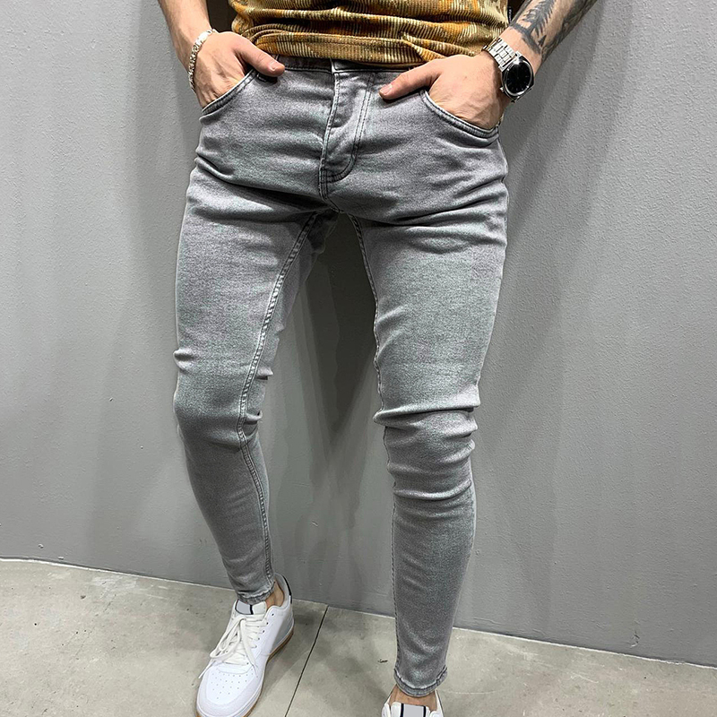 Mens Jeans Men Skinny Slim Fit Blue Black Hip Hop Denim Trousers Casual for Streetwear Jean 230720