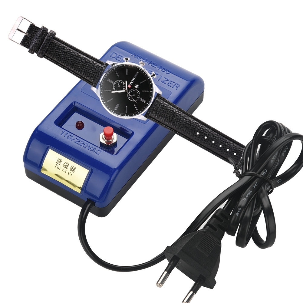 Watch Bands Watch Demagnetizer Electrical MechanicalQuartz Watch Demagnetize Time Correceing Watch Repair Tool for Watchmaker EU Plug 230719