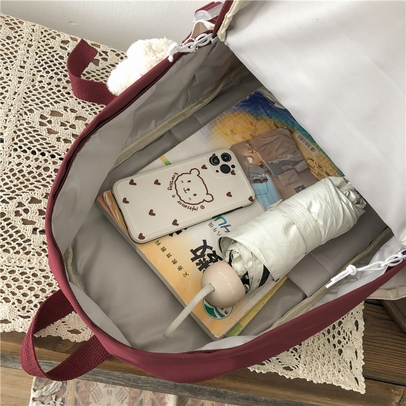 School Bags Kawaii Women Backpack Waterproof Bag For Teenager Girl Student Bookbag Laptop Rucksack Cute Female Travel Bagpack Mochila 230720