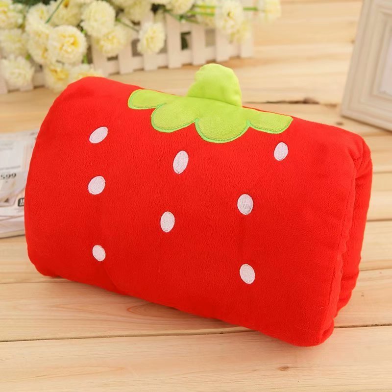 Plush Pillows Cushions 1pcs Cartoon AnimalFruit Hand Warmer Soft Kids Pillow Home Comfort BearPandaStrawberry Nap Cushion KidParty Game Gifts 230719