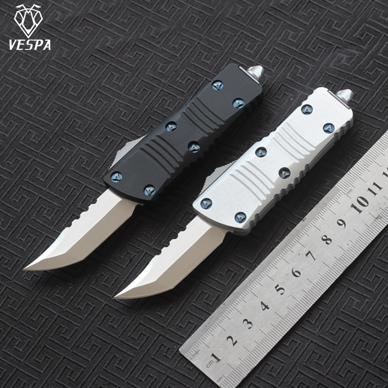 VESPA MiNi hellhound knife M390 blade 7075 aluminum handle Survival EDC Camping hunting outdoor kitchen tool key utility knife