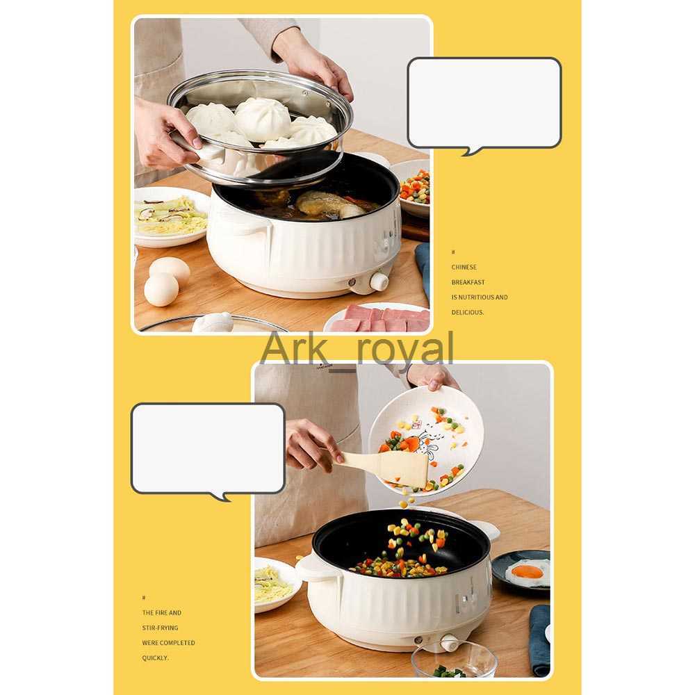 Electric Skillets Portable Small Electric Cooker 220V Dormitory multifunctional electric pan Cooker Nonstick for Hot Pot Cooking and Frying J230720