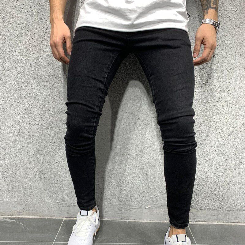 Mens Jeans Men Skinny Slim Fit Blue Black Hip Hop Denim Trousers Casual for Streetwear Jean 230720