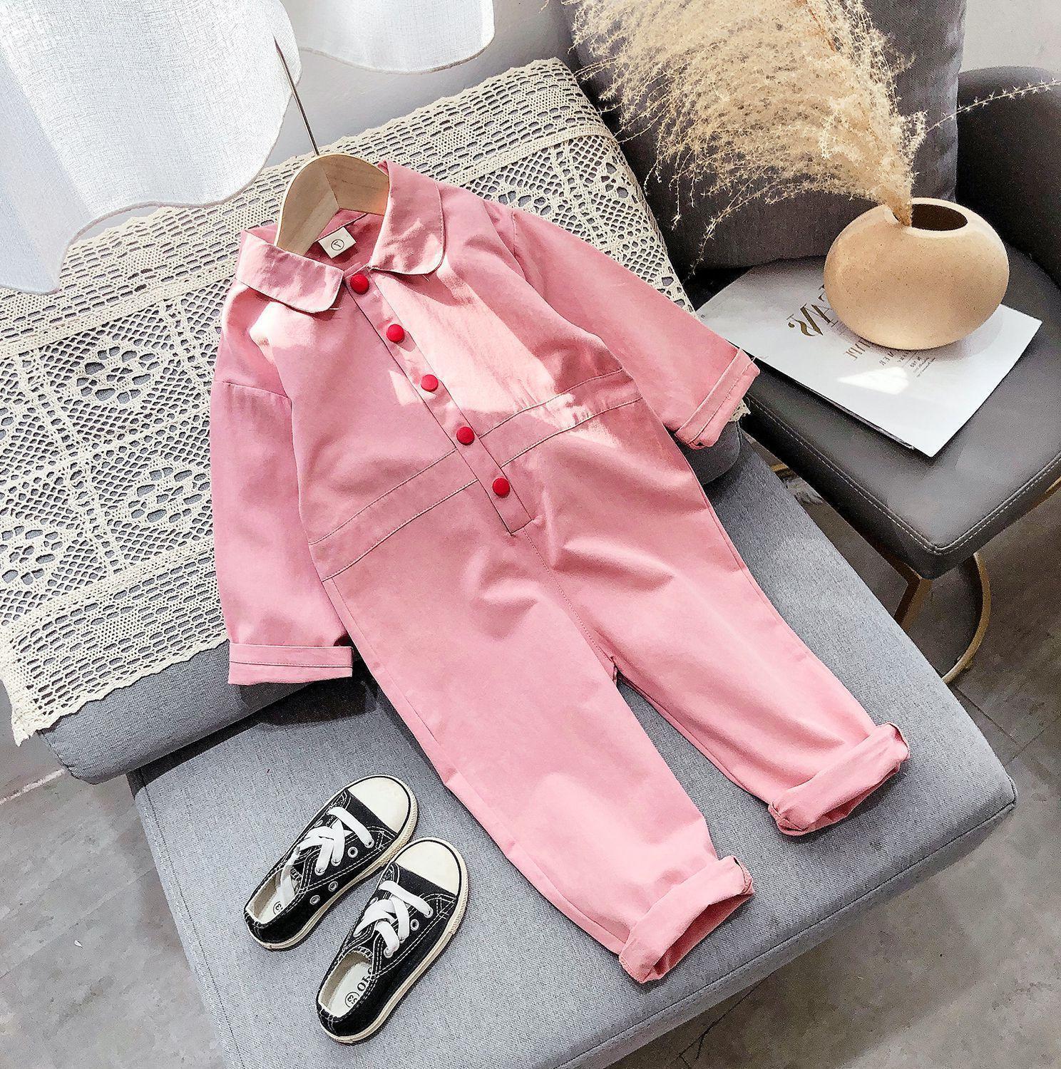 Rompers Children Clothing Jumpsuit Autumn Cute Girls Casual Letter Tooling Denim Baby Kids Clothes Japanes Korean Style 1-7 Y 230720