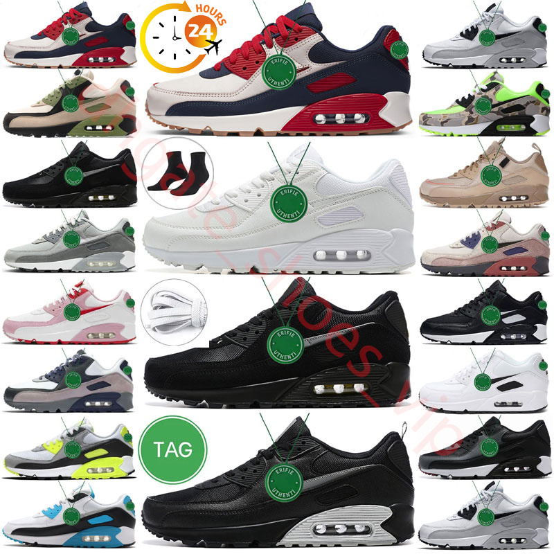 Big size US 12 mens running shoes 90 white black University Red navy blue tennis trainers jogging sneakers Patchwork Caramel Exeter Edition Multi gold Sports 36-47