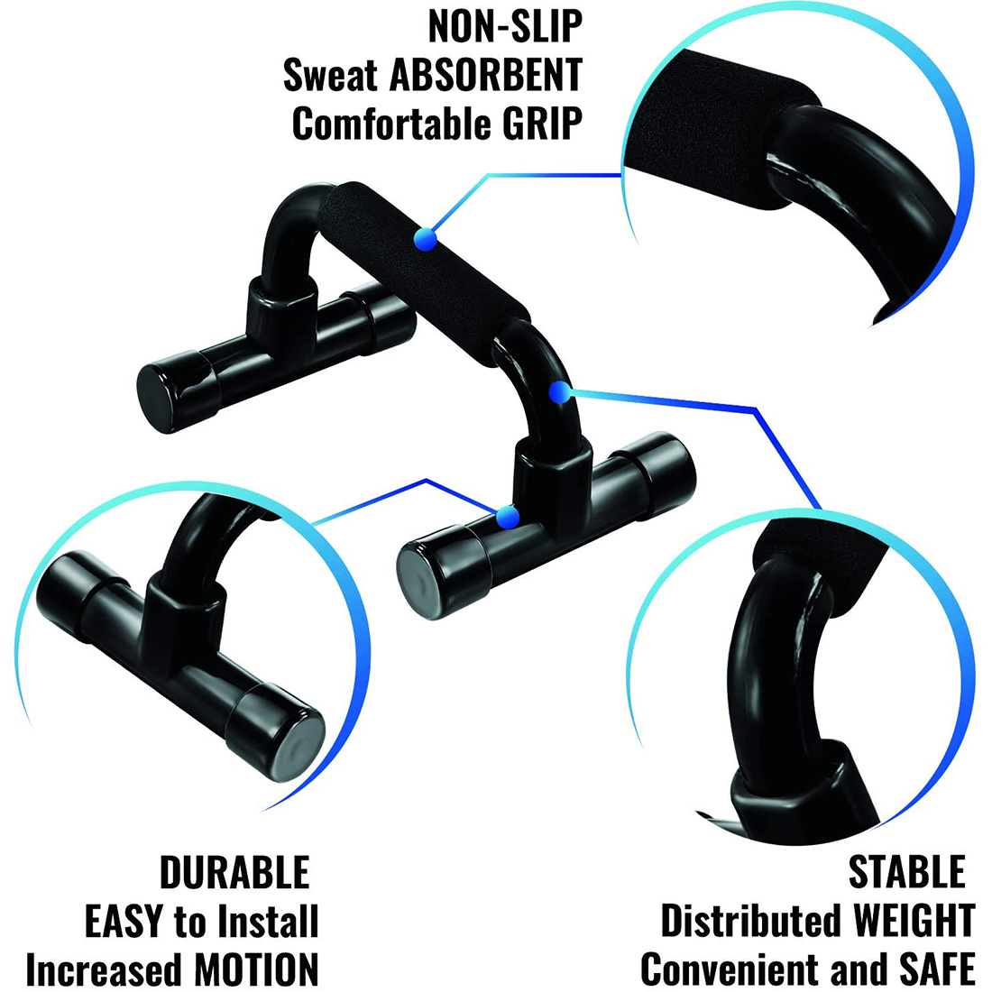 Push Ups Stands Push Up Bars Home Workout Rack Exercise Stand Fitness Equipment Foam Handle for Floor Men Women Strength Muscle Grip Training 230720