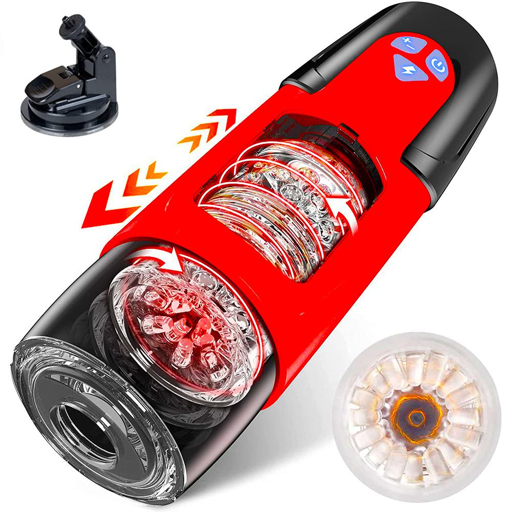 Masturbators Automatic Male Masturbator Telescopic Rotation Vagina Sucking Blowjob Adults Pussy Sex Toy Men Penis Pump Enlargement Waterproof 230720
