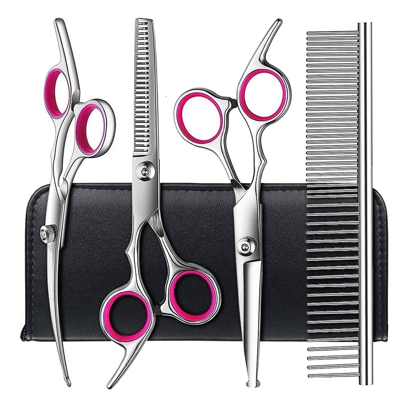 Others Dog Grooming Pet Scissors Set with Safety Round Tip Cat Hair Cutting Tool Kit for Care 230719 H250212