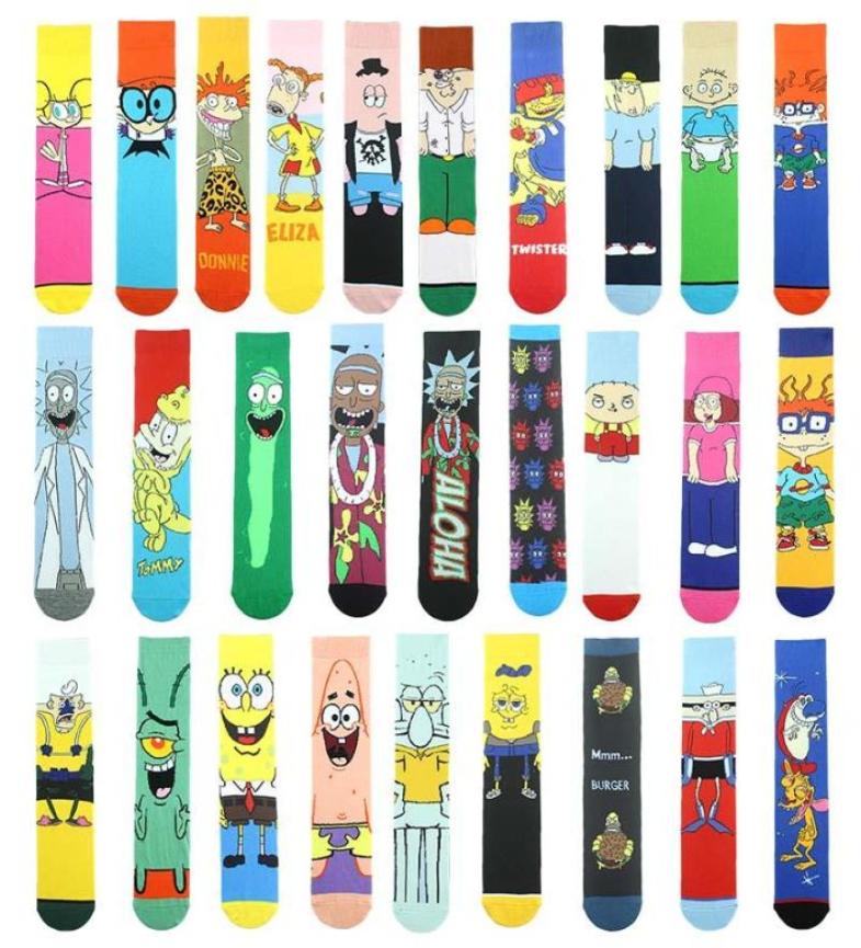 Men039s Socks Men Women Cotton Funny Colorful Cartoon Character Happy Pattern Creative Calcetines Hombre Divertido Skarpetki So8585932