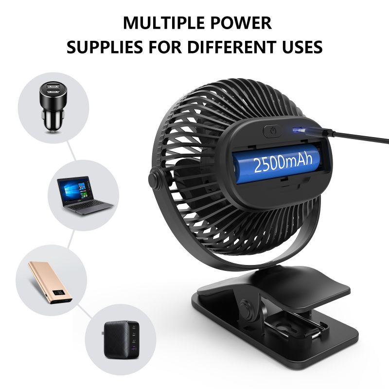 mini wind power handheld clip fan portable rechargeable fan high quality student fan small cooling ventilador