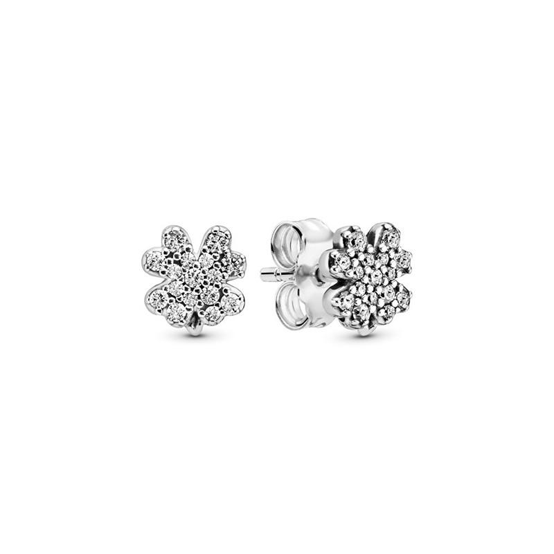 Authentic 925 Sterling Silver New U-Shaped Close Fitting Cz Earrings Women's Fashion Silver Earrings Jewelry Gifts Free Shipping