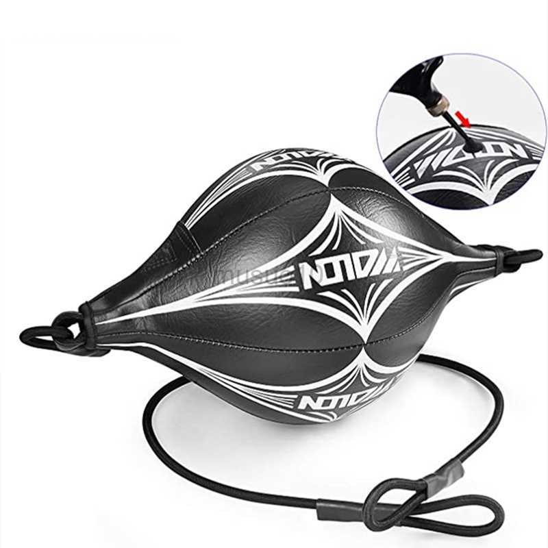 Punching Balls PU Double End Punching Ball Pear Boxing Bag Training Reaction Speed Fitness Sports Equipment for Gym MMA Boxing Sports Punch Bag HKD230