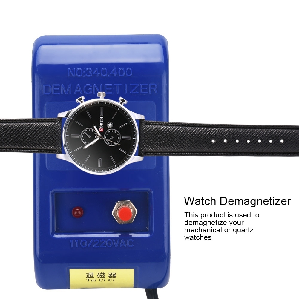 Watch Bands Watch Demagnetizer Electrical MechanicalQuartz Watch Demagnetize Time Correceing Watch Repair Tool for Watchmaker EU Plug 230719