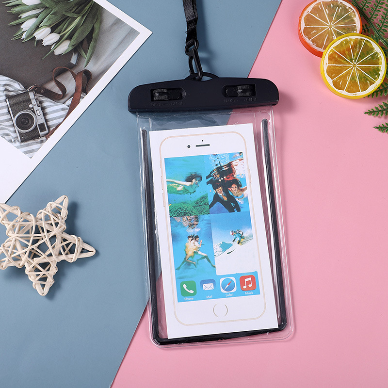 Noctilucent PVC Universal Swimming Waterproof Bag For Phone Transparent Touch Screen For iPhone 11 12 13 14 Xiaomi Redmi Samsung Phone Cases