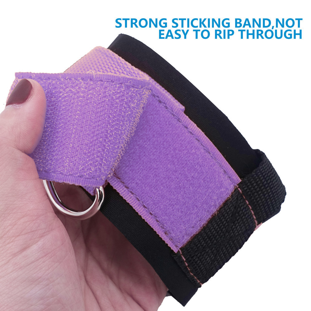Resistance Bands D Ring Ankle Straps with Pedal Rope Achilles Tendon Support for Cable Machines Glute Leg Workouts Neoprene Padded Weights 230720