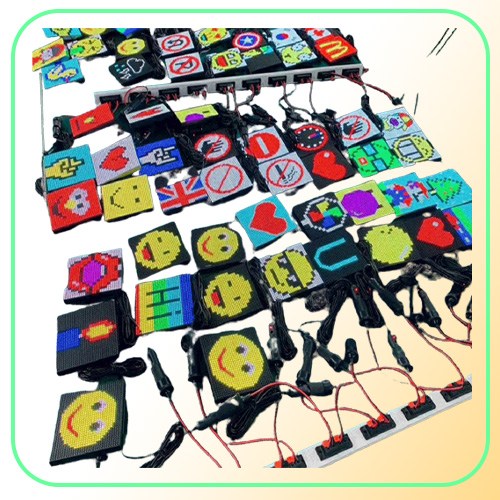 12v P4 32x32 RGB Bluetooth car LED Display Board Rear Window Programmable GIF LED Onboard Sn face led sign Light