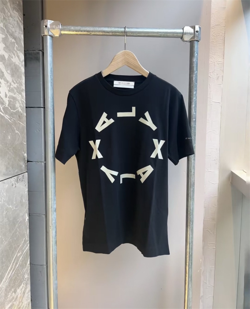 Mens TShirts ALYX 1017 9SM Circular Letter Printing Tshirt Womens 1 Quality Ultra Fine Short Sleeve Top Tee 230720