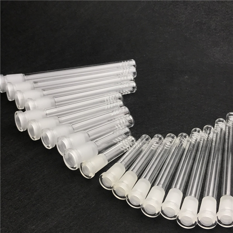 Goodsstore 2 to 6 Inch Glass Downstem Insert Smoking Pipe with 14mm 18mm Male to 10mm 14mm Female Mini Glass Bong Diffuser Downstem Water Pipes