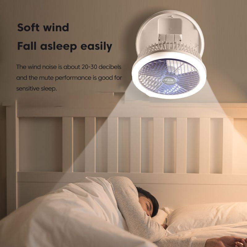 portable fan usb charging foldable table fan with led light 4 gear wall mounted hanging ceiling fan for camping home room office