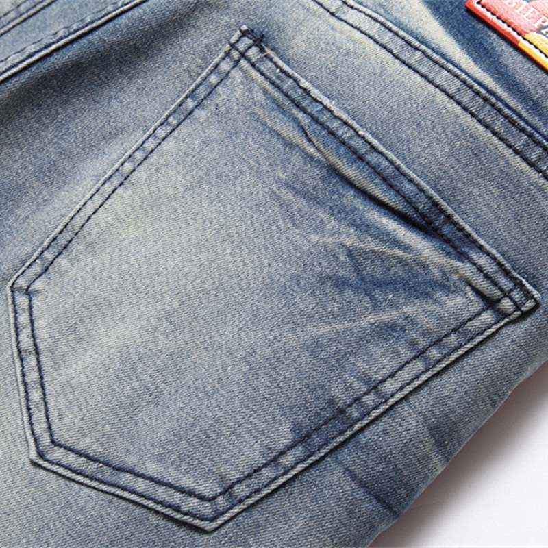 Mens Jeans Fall Punk Men Fashion Ripped Flame Print MidWaist Casual Slim Stretch Streetwear 230720