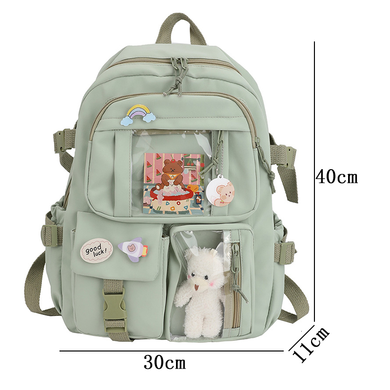 School Bags Cute Women Backpacks Waterproof MultiPocket Nylon Backpack for Student Female Girls Kawaii Laptop Book Pack Mochilas 230720
