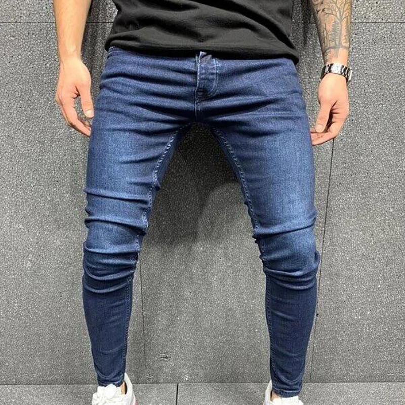 Mens Jeans Men Skinny Slim Fit Blue Black Hip Hop Denim Trousers Casual for Streetwear Jean 230720