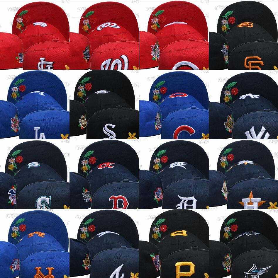 16 Styles Men's Baseball Snapback Hats Mix Flowers Designer Sport Adjustable Caps Chapeau"New York Flat Letter W SF S stitched Navy Royal Blue Floral Cap Ju20-02