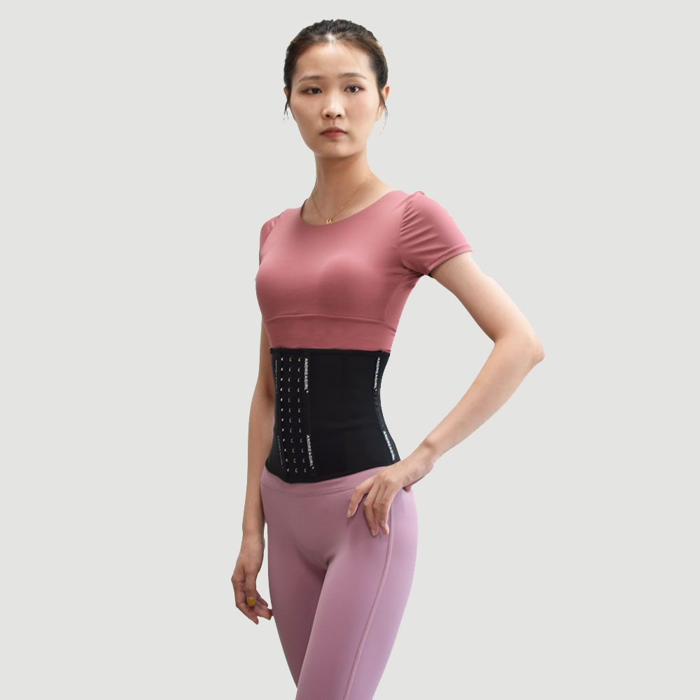22cm Short Latex Waist Trainer Corset 9 Steel Bone Workout Waist Cincher Women Slim Body Shaper Girdles Corsets 9052