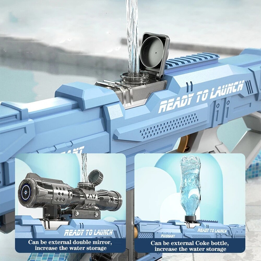 Sand Play Water Fun Full Automatic Electric Gun High Tech Soaker Guns Large Capacity Summer Pool Party Beach Outdoor Toy for Kid 230719