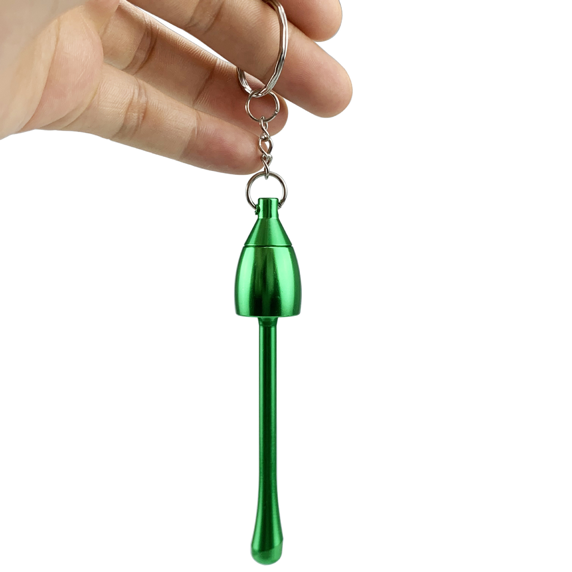 Mini Metal Smoking Pipe Keychain Glass Water Aluminum Mushroom Tobacco Pipes Accessories