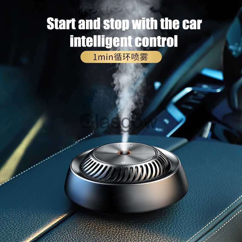 Car Air Freshener Electric Auto Air Diffuser Essential Oil Car Air Freshener Perfume Fragrance Deco Car Air Vent Humidifier Mist Oil Aromatherapy x072