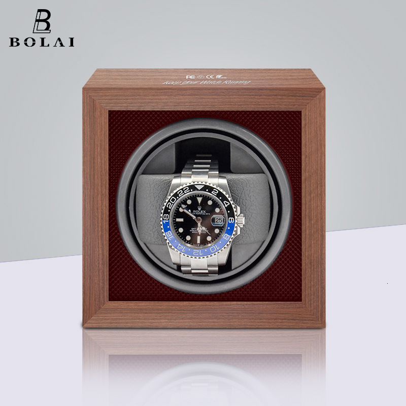 Watch Boxes Cases Watch Winder Box Automatic Wooden Single Watch Box Suitable For Mechanical Watches Automatic Rotate Rotation Motor Box Wood 230719