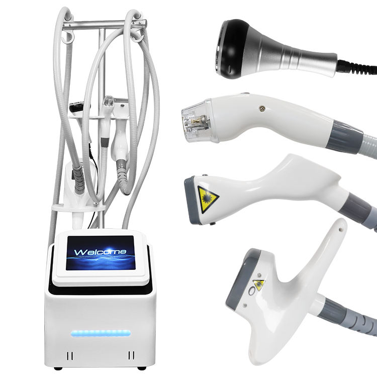 5 Handles Vertical Body Shaping Skin Rejuvenation Cellulite Weight Loss Vacuum Cavitation Roller Rf Velaslim Machine