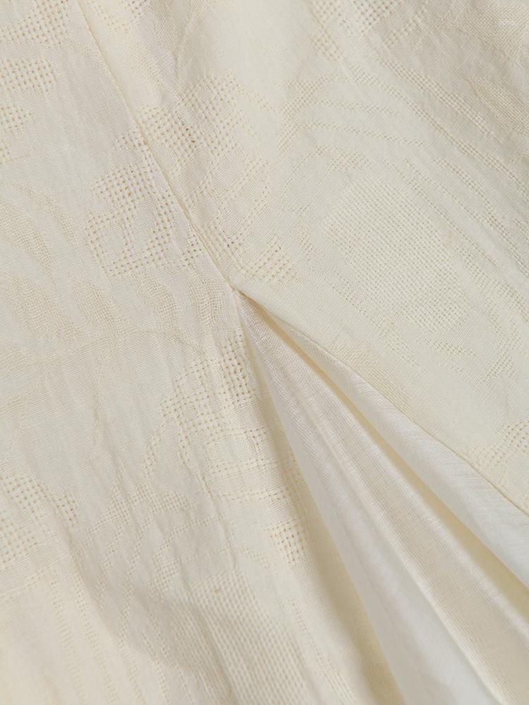 Casual Dresses SEQINYY Elegant Beige Dress Spring Autumn Fashion Design Women Runway High Street Linen Lapel Loose A-Line Midi