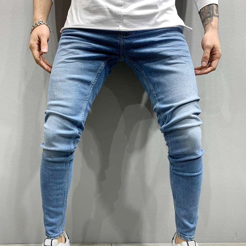 Mens Jeans Men Skinny Slim Fit Blue Black Hip Hop Denim Trousers Casual for Streetwear Jean 230720