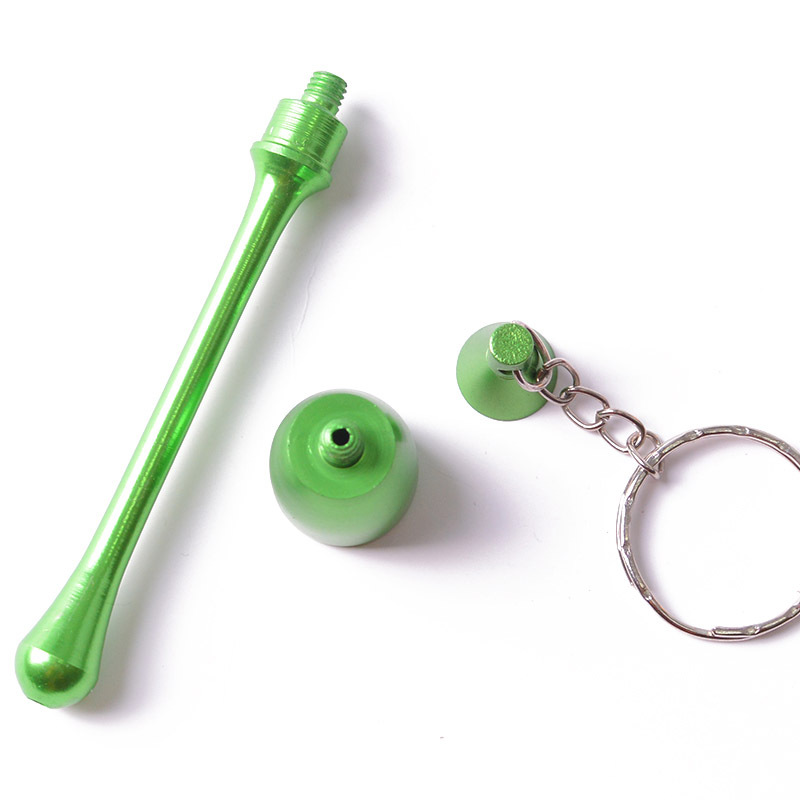 Mini Metal Smoking Pipe Keychain Glass Water Aluminum Mushroom Tobacco Pipes Accessories