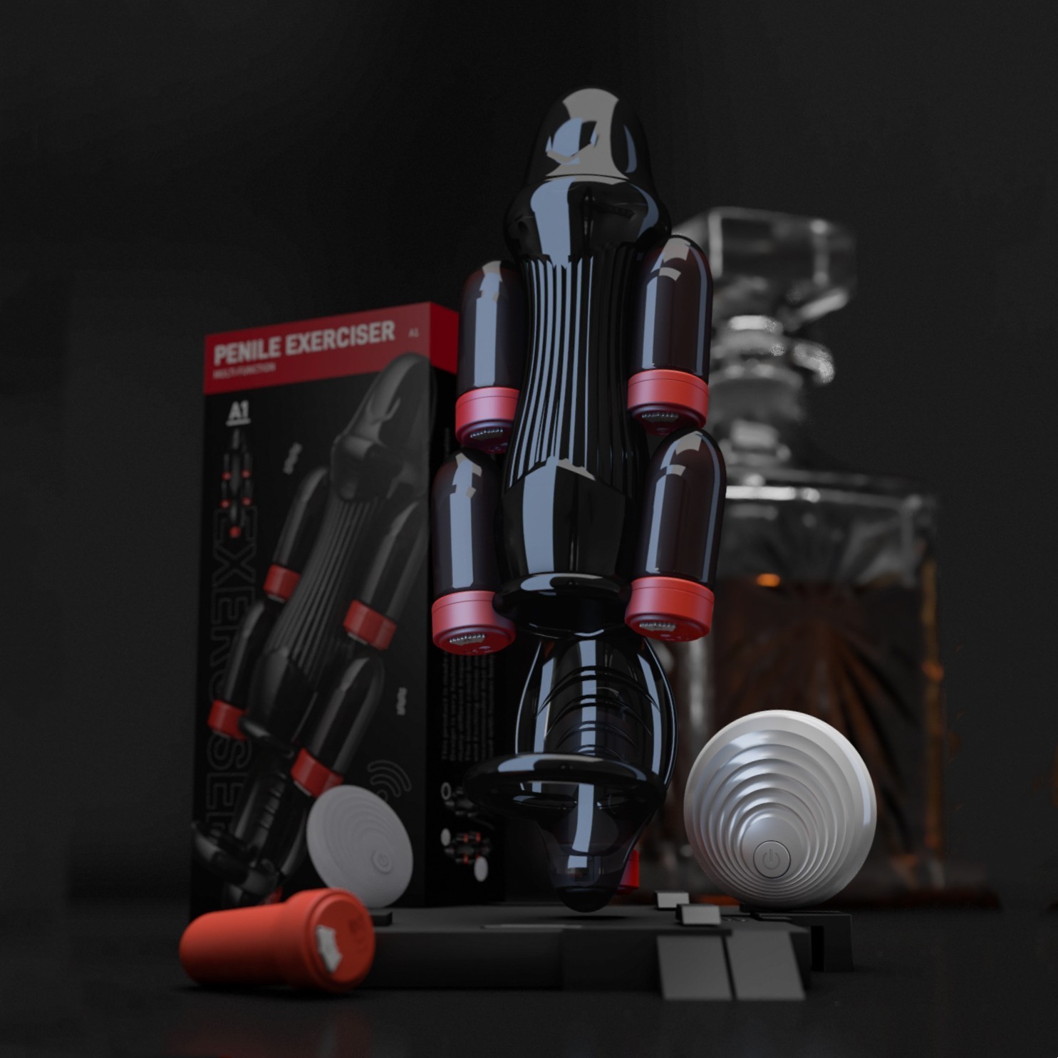 Masturbators 20 Frequency Male Masturbation Glans Vibrator Penile Massager Delayed Ejaculation Continuous Training Device Adult Toy 18 230719