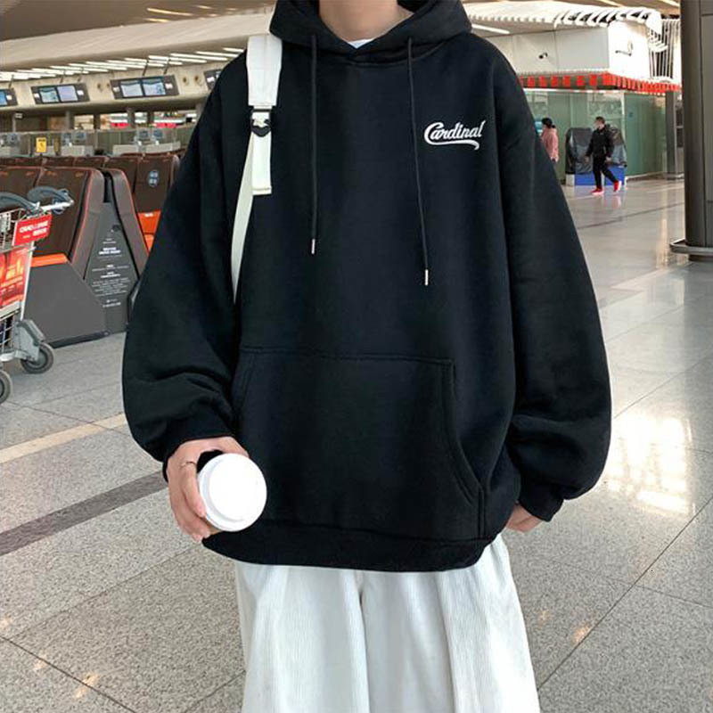 Men's Hoodies Sweatshirts Korean Fashion Winter Harajuku Letter Print Oversized Pullover Hip Hop Long Sleeve Hooded Streetwear 230720