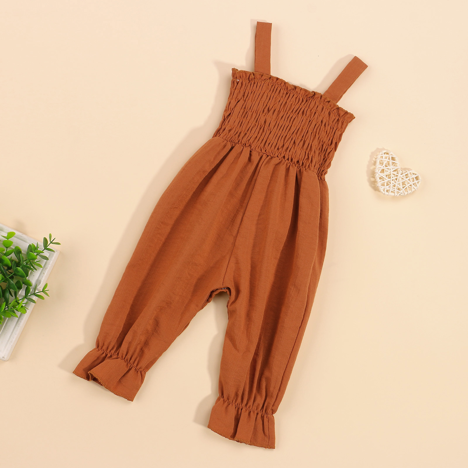 Rompers -05-17 Lioraitiin 0-18M Infant Kids Girl Jumpsuit Summer Solid Color Sleeveless Off Shoulder Romper Playsuits 230720