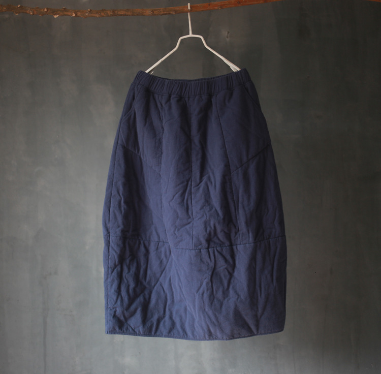 Skirt Winter Warm Padded Bud Skirts Ladies Loose Casual Elastic Waist 230720