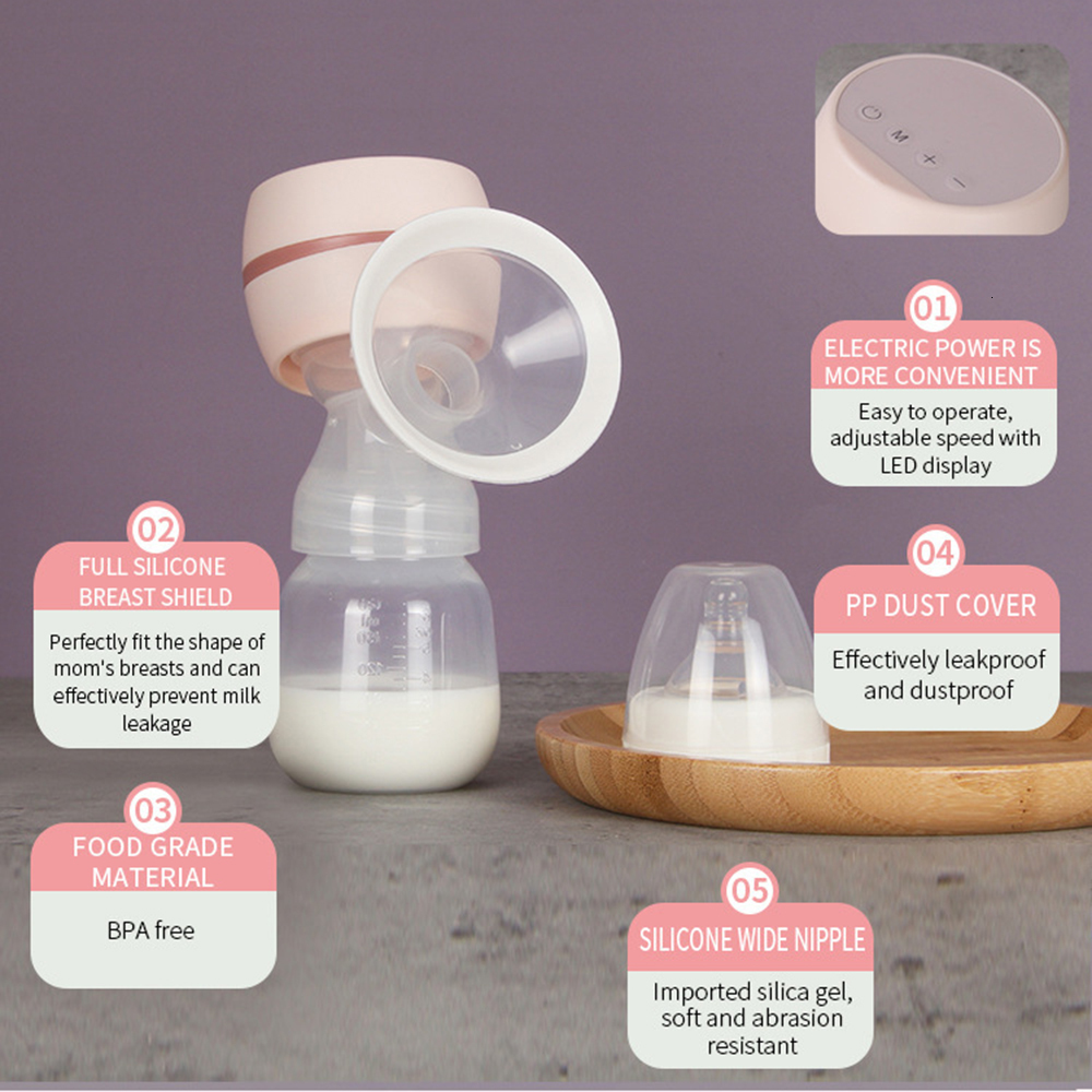 Breastpumps Electric Breast Pump with LED Screen Milk Puller for Breastfeeding Low Noise 180ml Bottle BPA free 230720