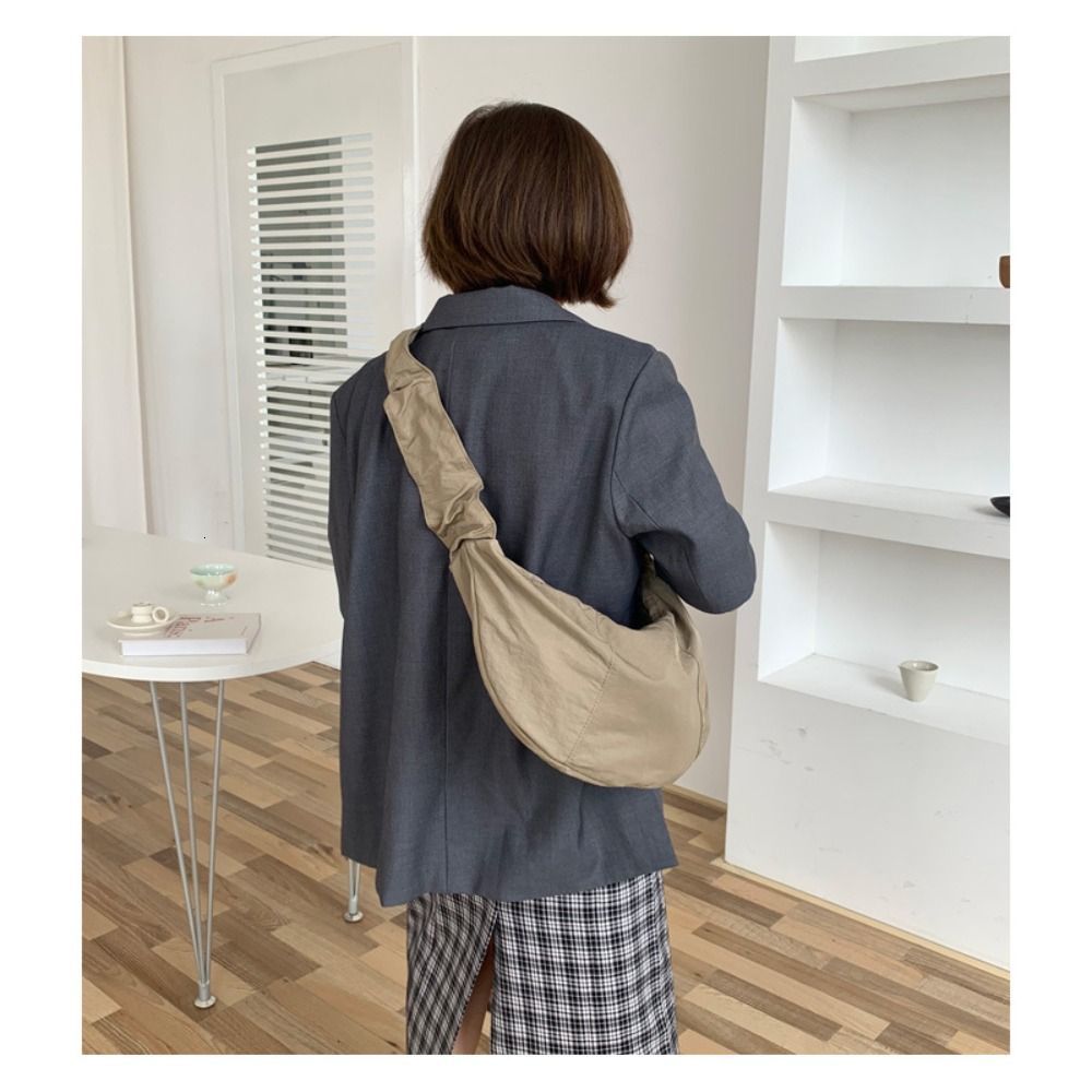Evening Bags Portable Pleated Simple Drawstring Solid Color With Zipper Tote Shoulder 230720