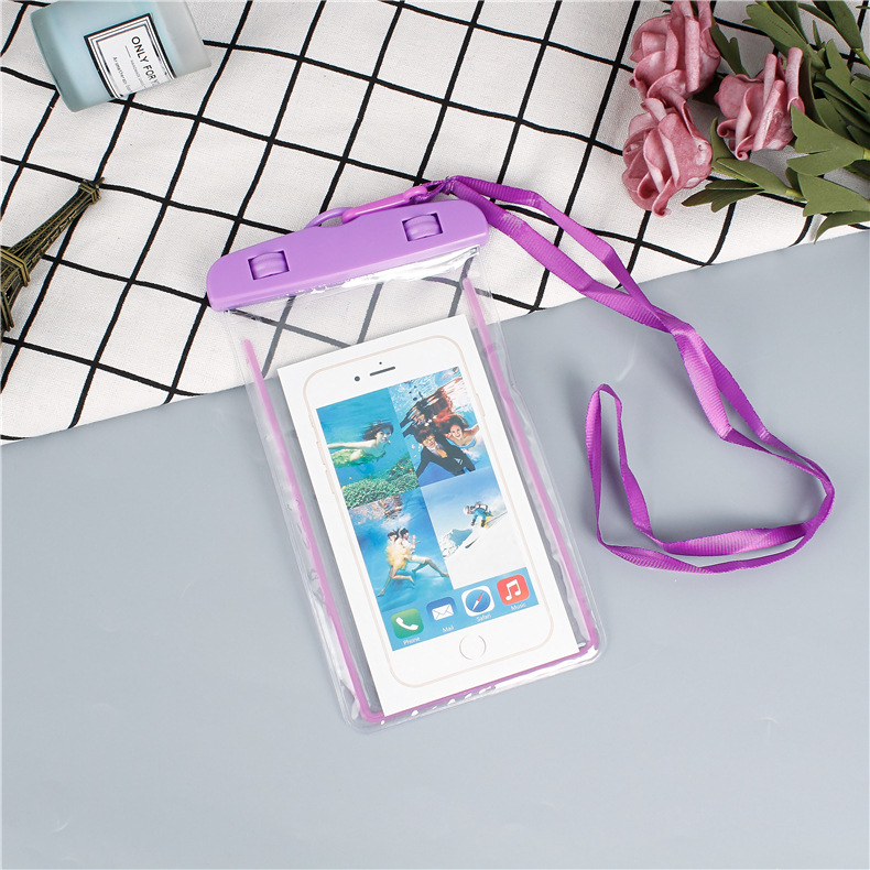 Noctilucent PVC Universal Swimming Waterproof Bag For Phone Transparent Touch Screen For iPhone 11 12 13 14 Xiaomi Redmi Samsung Phone Cases