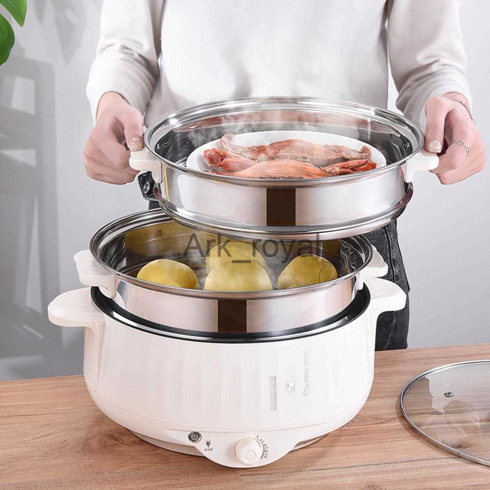 Electric Skillets Portable Small Electric Cooker 220V Dormitory multifunctional electric pan Cooker Nonstick for Hot Pot Cooking and Frying J230720