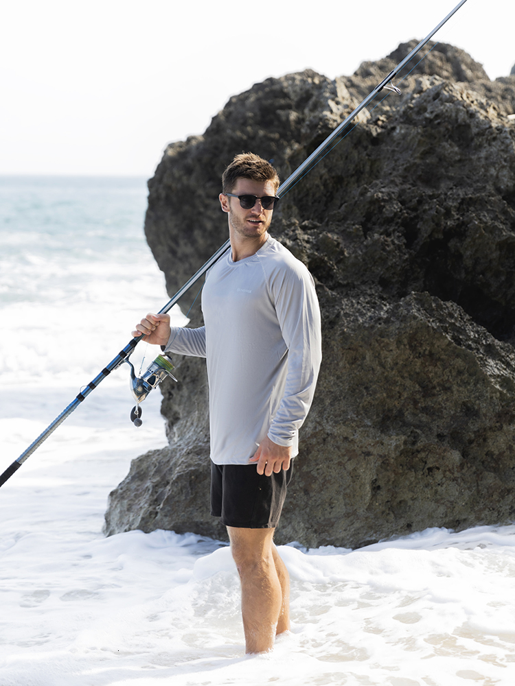 Mens TShirts Long Sleeve UPF 50Rash Protection Diving UV Lightweight Tshirt Loose Fit for Swimming Quick Drying Surfing 230720