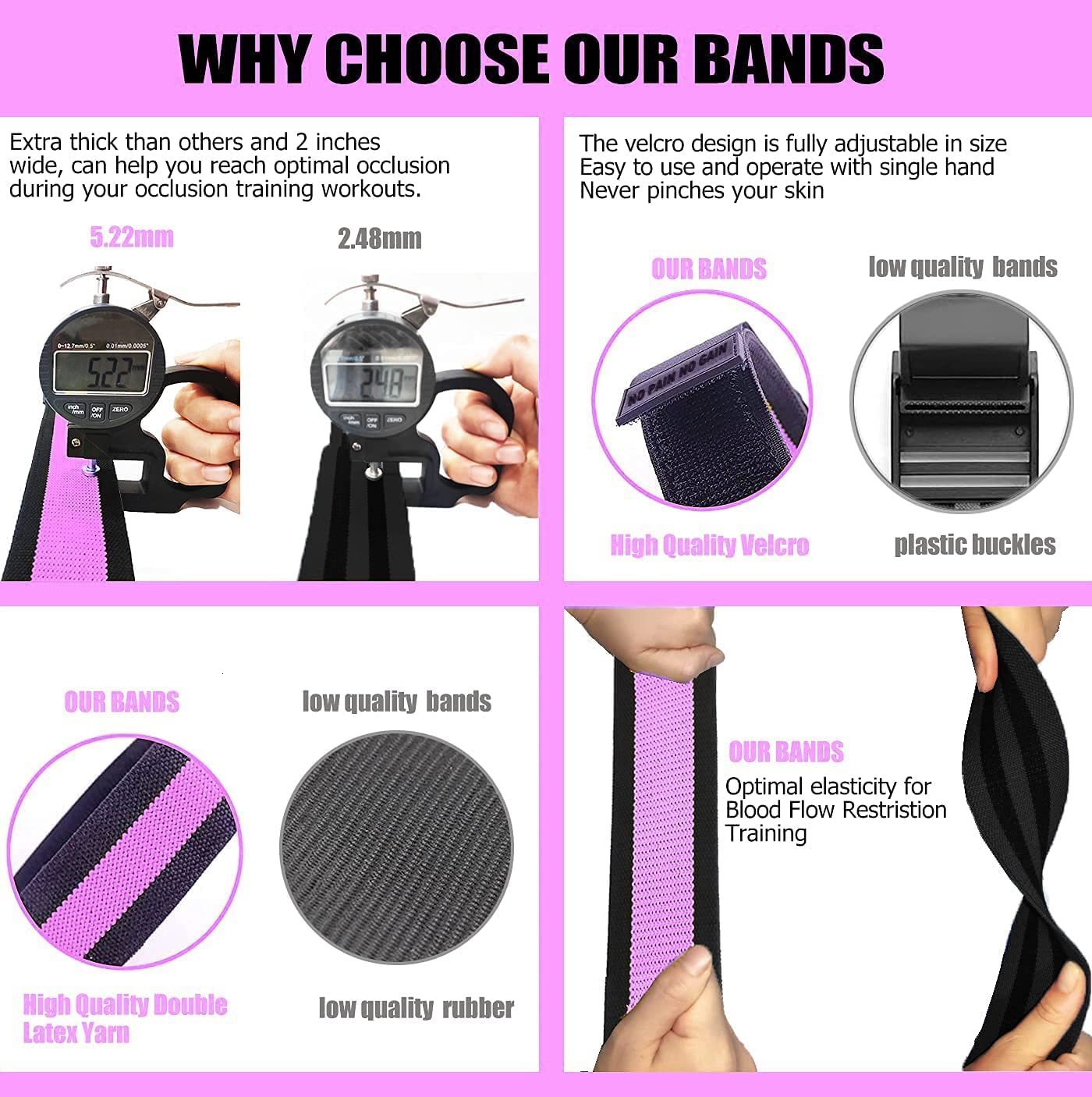 Resistance Bands Bfr Occlusie Voor Vrouwen Glutes Hip Fitness Bloedstroom Beperking Booty Weerstand Gym Riemen Butt Squat Dij 230720
